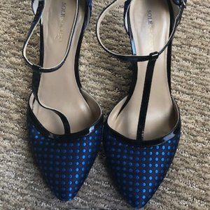 Blue Polka Dot Wedge
